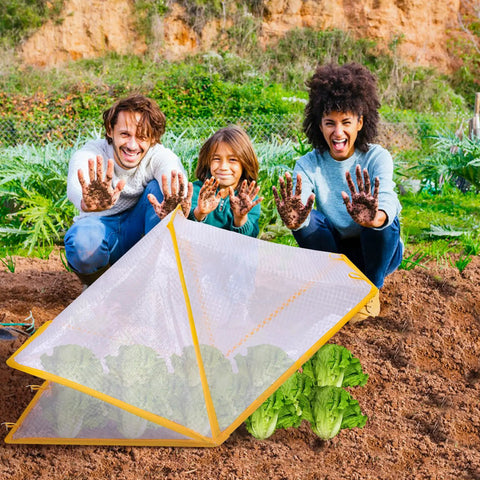 2 Pack Foldable Garden Row Cover With Net Cage Guards For Raised Beds 32 By 13 By 14 Inches Plant Protector Greenhouse Net Shields Veggies And Fruit From Animals Breathable Ventilation And Sunlight Access