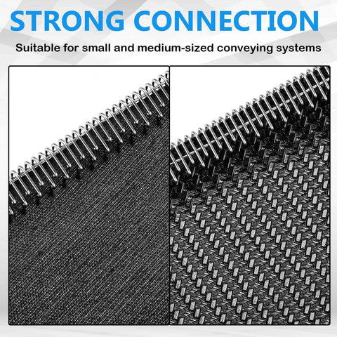 12 Inch Conveyor Belt Fastener Kit With 12 Pieces Of 316 Stainless Steel Clipper Lacing And 70 Inch Hinge Pin Box Needle Fasteners for light industrial systems.