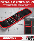 4 Piece Precision Hook And Pick Set With Pouch For Auto Repair Mini Pick Tools on silver textured surface