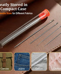 Mini Travel Sewing Kit For Adults And Beginners Big Eye Steel Needles For Easy Threading 43 Piece Hand Sewing Set In Ultra Compact