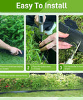Installation steps for 2 Inch By 50 Foot Landscape Edging Border Kit With 75 Anchoring Spikes No Dig Garden Border