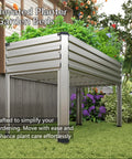 Raised Garden Bed With Legs Two Pack 48 By 24 By 30 Inches Elevated Planter Box Galvanized Steel for Backyard Outdoor