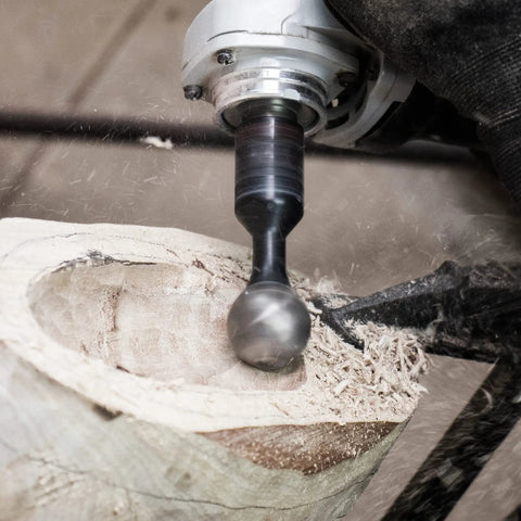 Ball Gouge Attachment for Angle Grinder Pro Grade Power Carving Tool for Hollowing Small Concave Surfaces 30 Millimeter Diameter