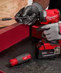 Multi Bit Screwdriver Set With 14 Bits, Alloy76 Steel, Shockzone Torque Protection, in use by person in work gloves