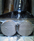 Close-up of metalworking machine using Smooth Saw General Purpose Concentrated Cutting And Sawing Coolant for efficient cooling