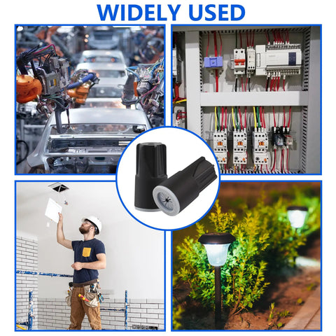 36 Pack Waterproof Wire Nut Connectors For Outdoor Electrical Wiring, Weatherproof Twist-On Caps in various settings and uses