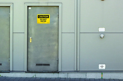 OSHA Caution Do Not Enter Sign 10 Inch By 7 Inch Rigid Plastic Black On Yellow Indoor Outdoor Weatherproof And Chemical Resistant Worksite Must Have Safety Sign That Keeps Everyone In Check on metal door
