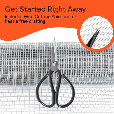 Chicken Wire Mesh Hardware Cloth 16 Inch By 15 Foot 18 Gauge Beefy Galvanized Steel Fence Mesh With scissors
