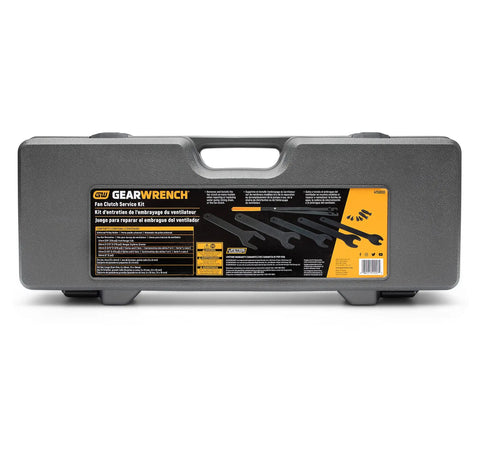 Fan Clutch Service Kit With Nut Wrenches And Pulley Holder In A Rugged Blow Mold Case For Universal Vehicle Maintenance