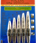 FTG USA Countersink drill bit set, 5 pieces (#4,#6,#8,#10,#12) for woodworking, front view