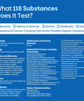 No Sweat Home Water Test Kit That Screens 118 Contaminants Like Heavy Metals Lead And Nitrates With Prepaid Mailing Box And Certified Lab Analysis For Rock Solid Tap Or Well Safety, list of tested substances.