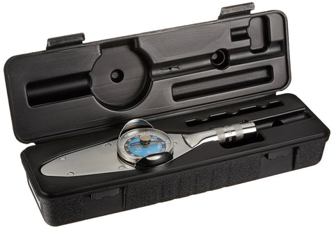 Pro Grade 3/8 Inch Drive Dial Type Torque Wrench With Memory Pointer, 150 Lb-In Torque, Torsion Bar Design For Maximum Accuracy, Dial Readout Unaffected By Hand Position, Works In Clockwise And Counterclockwise in black case