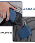 Blue Protective Case For Crucial X10 X9 X9 Pro X10 Pro Portable SSD 1TB 2TB 4TB 8TB with inner tray clipped to bag