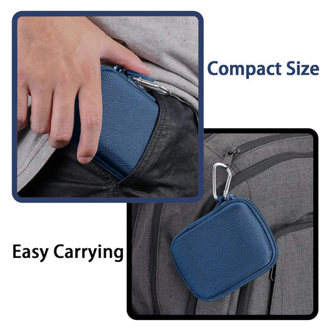 Blue Protective Case For Crucial X10 X9 X9 Pro X10 Pro Portable SSD 1TB 2TB 4TB 8TB with inner tray clipped to bag