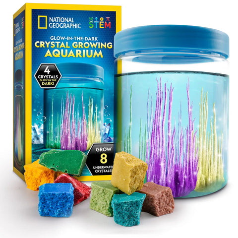 Underwater Crystal Growing Science Kit For Kids Grow 8 Colorful Crystals In A 360 Degree Viewing Canister Safe Easy Hands On Aquarium