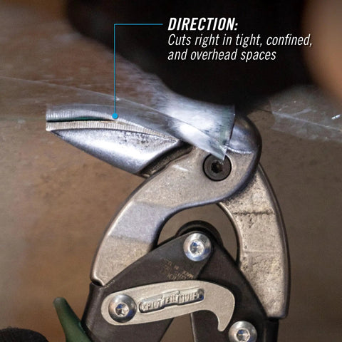 Premium Aviation Snips With Upright Right Cut Design Ambidextrous Grip For Smooth Handling Heavy Duty Sheet Metal Cutter Built Different To Shred Through Steel Tin Fast Top Shelf Pick For Any Garage Or Pro Build