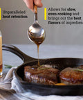 8 Inch Cast Iron Skillet With Ergonomic Handles For Easy Grip And Spatula Friendly Sides Built For Superior Heat Retention