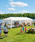 Heavy Duty Outdoor Party Tent 10x30 Gazebo With Removable Sidewalls Waterproof Shade Shelter For Backyard Garden And Patio Ideal For Weddings Camping And Events Durable Steel Frame with BBQ by lake