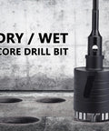 Heavy Duty Workhorse 38mm Diamond Core Drill Bit For SDS Plus Adapter Dry Or Wet Concrete Drilling Through Granite Marble