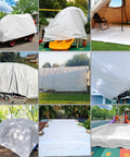 Various uses of 7 Mil White 8x10 Foot Poly Tarpaulin Tarp Beefy Heavy Duty Waterproof Cover With Reinforced Edges UV Resistant