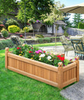 Wooden Raised Garden Bed Planter Box For Yard And Greenhouse Outdoor Use, Rectangular Planter For Vegetables, Flowers, Herbs.