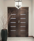 Oil Rubbed Bronze 14.5 Inch Three Light Iron And Glass Semi Flush Mount Ceiling Light With LED Bulbs Included For Entryway
