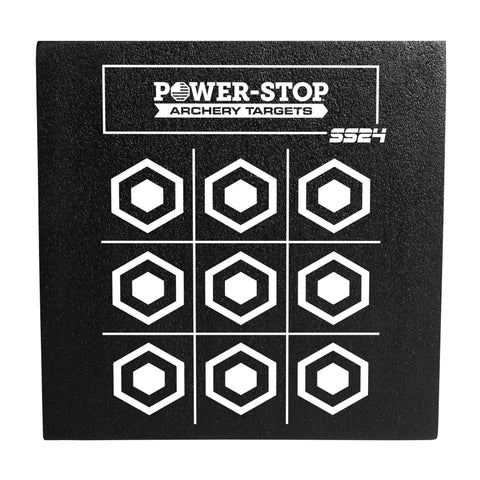 SS24 Field Target Archery Target 24x24x14 Big Block Foam Target for Field Tips showing six-sided shooting face