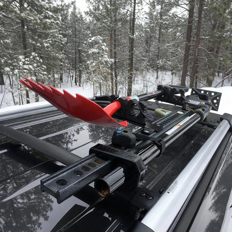 Heavy Duty Rubber Shovel Mount Clamp fits one and one eighth to one and one half inch objects mounted on vehicle rack