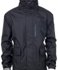 Icon J24113 Breathable Waterproof Jacket With Attached Hood For Work And Play, rollaway hood, PU coated 300D, Large