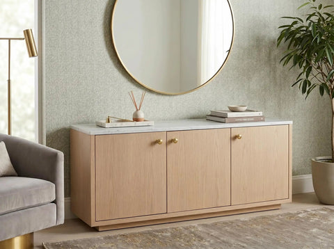 Top Shelf Brushed Gold Cabinet Knobs Six Pack For Modern Kitchen Drawers And Dressers Crafted From Solid Zinc Alloy Ridge Tough Construction Quick Install Mounting on light wooden cabinet.