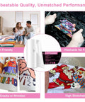 Premium Double Sided Transfer Film Roll For Direct To Film Printing 12 Inch By 328 Feet Easy Peel showing vibrant printed designs
