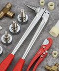 ProPEX Expansion Tool Kit With Pipe Cutter For ProPEX Fittings 3/8 To 1 Inch, chrome heads, case, precise Uponor PEX A tubing expansion