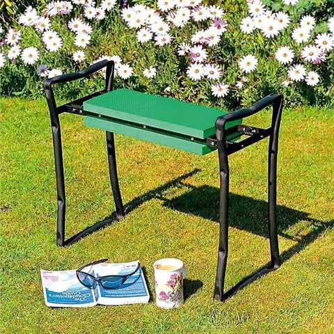 2-In-1 Garden Kneeler Seat With Tool Bags, Portable Stool And Kneeling Bench Flip Over Design For Weeding And Pruning in garden