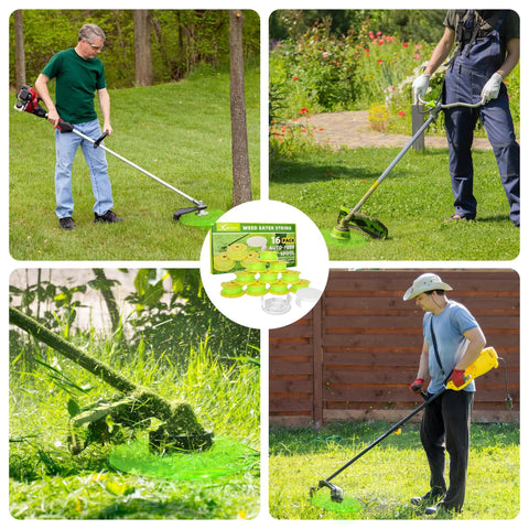 People using Ryobi trimmers with Replacement Weed Wacker String For Ryobi One Plus AC80RL3 0.08 Inch Trimmer Line in yard