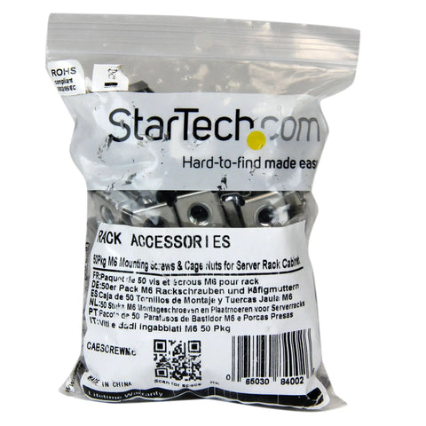 Smooth Operator M6 Cage Nuts And Precision Screws Kit With Fast Lane Install Tool For Server Racks Network Panels And AV Racks Durable Rust Proof Construction in package.