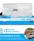 Pre Cut 12 Inch Heavy Duty Aluminum Foil Wraps 200 Count Pop Up Sheets For Hot Dogs And Sandwiches Ideal For Food Service And Deli Use Durable Kitchen Wraps