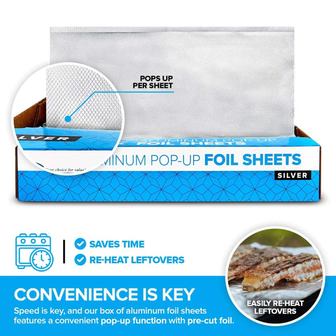 Pre Cut 12 Inch Heavy Duty Aluminum Foil Wraps 200 Count Pop Up Sheets For Hot Dogs And Sandwiches Ideal For Food Service And Deli Use Durable Kitchen Wraps