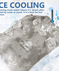 Balaclava Ski Mask With UPF 30 Plus Sun Protection ice cooling effect shown with ice cubes on grey fabric