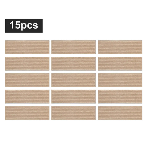 Soft Edging Stair Treads Non Slip Carpet Mat 28 By 9 Inch Indoor Stair Runner For Wooden Steps Beige 15 Pack With TPE Backing