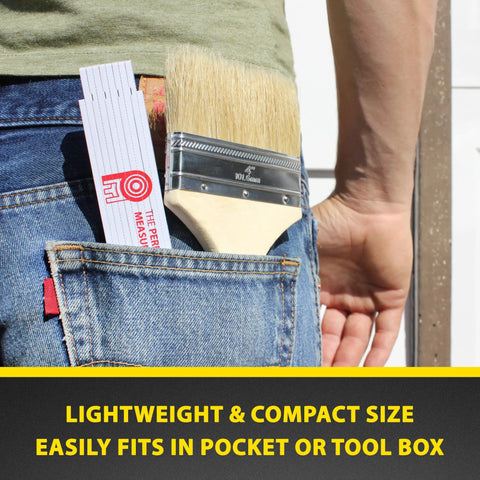 FR-72 Carpenter's Folding Rule Built Tough Workhorse Lightweight Composite Ruler in back pocket with paintbrush