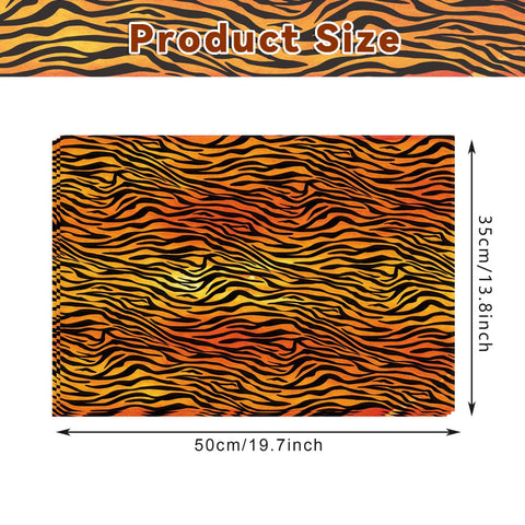 Totally Boss Tiger Print Tissue Paper Set with 50 Sheets, animal pattern gift wrap, size 19.7x13.8 inches, orange black design