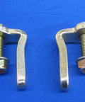 Beefy Heavy Duty Hood Roof Hold Down Bracket Set For Lincoln SA 200 SA 250 Welders, Steel Mounts, USA Made, Two Pack on blue background