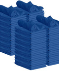 Blue Cotton Shop Towels 12 By 14 Inches Heavy Duty Workhorse Pack Of 100 Reusable Absorbent Cleaning Rags stacked