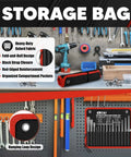 Storage bag for Sixteen Piece Punch And Chisel Set showcasing heavy-duty fabric and tool organization.