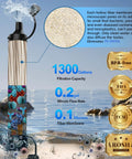 Emergency Water Filter Straw 3 Pack For Hiking Camping And Outdoor Prep Personal Survival Filtration System Water Purifier
