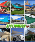 Heavy Duty Grey Shade Sail 24 Ft By 24 Ft By 24 Ft For Patio And Carport UPF50 Triangle Canopy installation examples