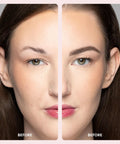 "Before and after eyebrows using Brow Buddy Kit With Patented Symmetrical Shaping Tool And Contouring Stencil Pro Brow Mapping Set"
