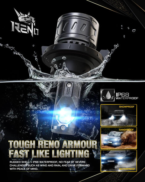 Kickass H13 Fog Light Bulbs And 9008 Led Lighting Fix With 360 Degree Adjustable Focused Beam For Off Road Rides Plug And Play Swap Heavy Duty Pack Of Two Solid Whip Upgrade in water splash with IP68 waterproof features