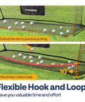 Heavy Duty Pro Grade Golf Practice Net 10 X 7Ft with balls, flexible hook and loop for indoor backyard garage setup