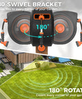 Heavy Duty Retractable Garden Hose Reel 100 Feet Half Inch For Outdoor Use With Wall Mount And 180 Degree Swivel Auto Rewind